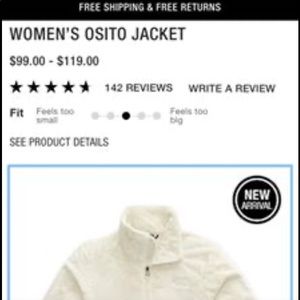 White northface cozy jacket